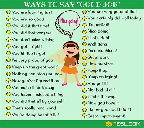 phrases to say good job.